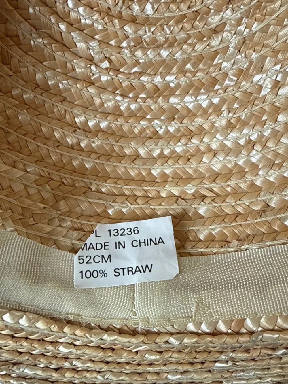 90s kids toddler size straw hat with flowers and bow